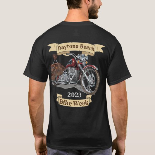 デイトナビーチバイクウィーク2023バイク Tシャツ (裏面)
