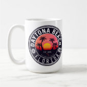 デイトナビーチフロリダサンセットパームツリーズお土産 コーヒーマグカップ (左)
