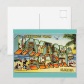 デイトナビーチフロリダトラベルからの挨拶 ポストカード (正面/裏面)