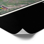 デイトナビーチフロリダ州宇宙衛星地図 ポスター (角)