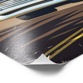 デイトナビーチヴィンテージカー旅行ポスター フォトプリント            (角)