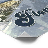 ✪デイトナビーチヴィンテージスタイル景観美術 ポスター (角)