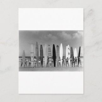 デイトナビーチヴィンテージロングボードサーフグループ写真 ポストカード