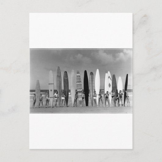 デイトナビーチヴィンテージロングボードサーフグループ写真 ポストカード (正面)
