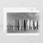 デイトナビーチヴィンテージロングボードサーフグループ写真 ポストカード (正面/裏面)