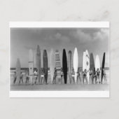 デイトナビーチヴィンテージロングボードサーフグループ写真 ポストカード (正面)