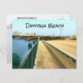 デイトナビーチ、ハリファックス川、ブロードウェイ橋 ポストカード (正面/裏面)