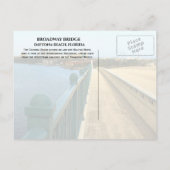 デイトナビーチ、ハリファックス川、ブロードウェイ橋 ポストカード (裏面)