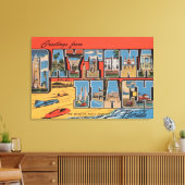 デイトナビーチ,フロリダ – ラージレターのシーン キャンバスプリント (インサイチュ (リビング))