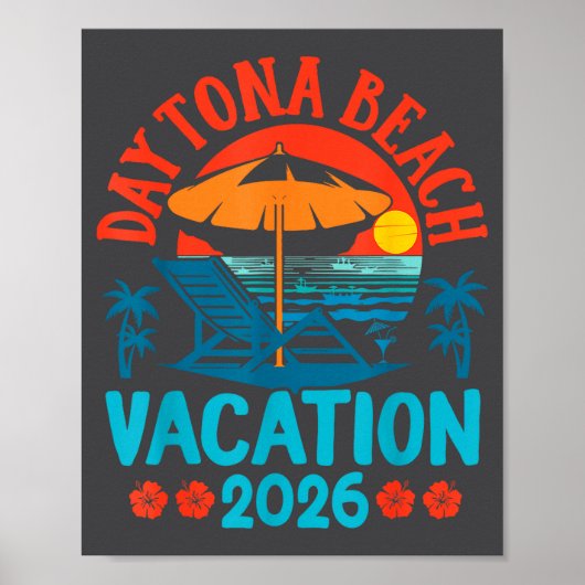 デイトナビーチ フロリダ 2026 家族旅行 夏季 ポスター (正面)