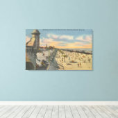 デイトナビーチ, FL – ボードウォークオブビーチ キャンバスプリント (インサイチュ (ウッドフロア))