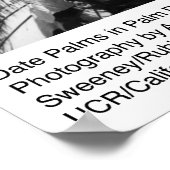 デイトパームズインパーム砂漠by Ansel Adams ポスター (角)