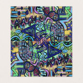 デイトリパハンド絵を描抽象芸術 名刺 (外部フラット)