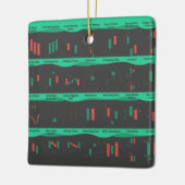 デイトレーダーの株式市場の投資家チャートろうそく セラミックオーナメント (左)