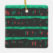 デイトレーダーの株式市場の投資家チャートろうそく セラミックオーナメント (正面)