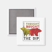 デイトレーダーギフト – ブルとクマの引用文 マグネット (正面/裏面)