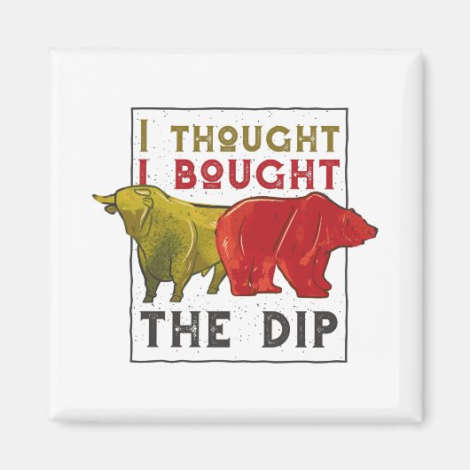 デイトレーダーギフト – ブルとクマの引用文 マグネット (正面)