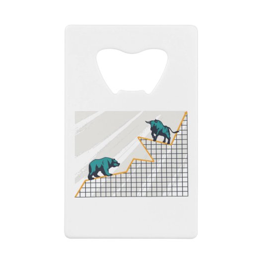 デイトレーダーギフト – 株式市場 クレジットカード栓抜き (正面)