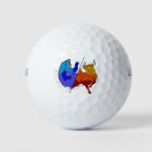 デイトレーダー – 強気弱気筋 ゴルフボール (正面)