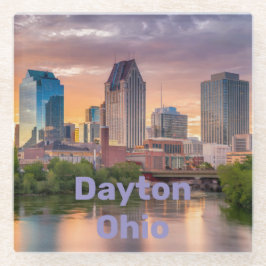 デイトンオハイオスクエアガラスコースター ガラスコースター