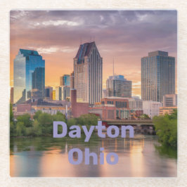 デイトンオハイオスクエアガラスコースター ガラスコースター