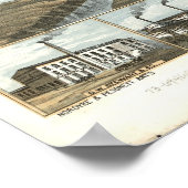 デイトンオハイオ1870アンティークパノラママップ ポスター (角)