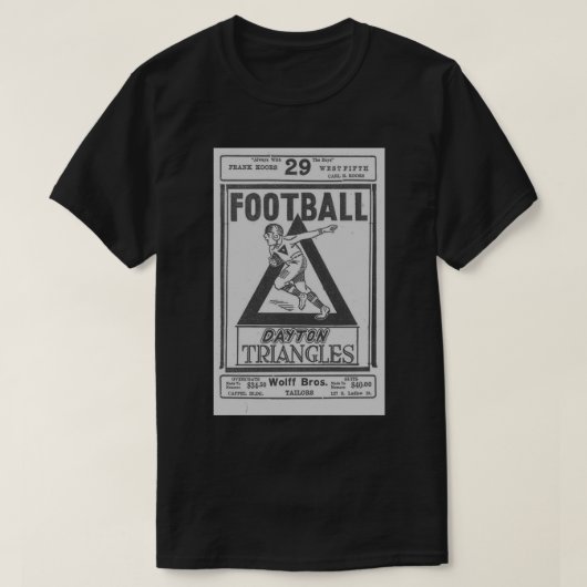 デイトン三角形サッカーステッカー Tシャツ (デザイン正面)