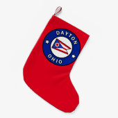デイトン オハイオ スモールクリスマスストッキング (正面 (吊り時))