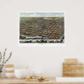 デイトン， OHパノラママップ – 1870 ポスター (キッチン)