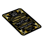 デイト・ギャツビーの結婚アールデコ・金ゴールド・ブラックを保存 マグネット (右側)