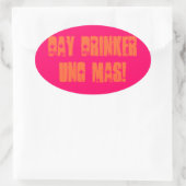 デイドリンカーウノマス 楕円形シール (バッグ)