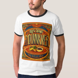 デイドリンカーレトロ70sステッカー tシャツ
