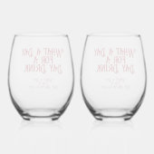 デイドリンク – 彼のために！ by Jeff Willis Art ステムなしワイングラス (裏面)