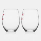 デイドリンク – 彼のために！ by Jeff Willis Art ステムなしワイングラス (左)