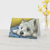 デイドリーミングウェスティー カード (黄色い花)