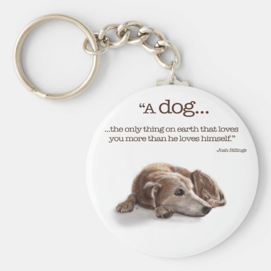 デイドリーミングドッグイラストレーション キーホルダー (正面)