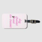 デイドリームアンドアイスクリーム – おもしろい夏引用文 ラゲッジタグ (正面横)