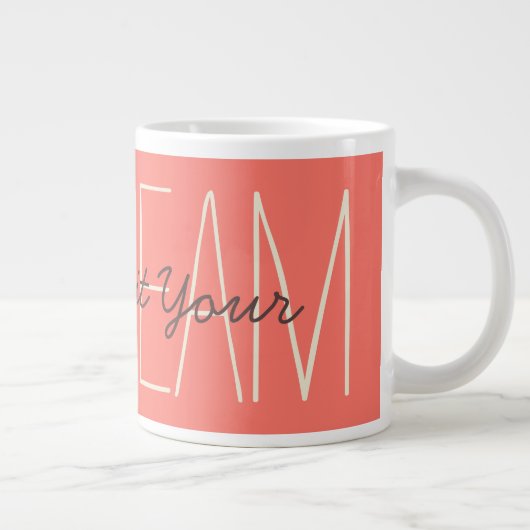 デイドリームコー感動的ラル&クリーム引用文スクリプト ジャンボコーヒーマグカップ (右)