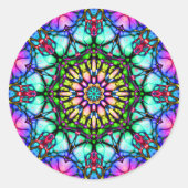 デイドリームス万華鏡のように千変万化するパターンマンダラ ラウンドシール (正面)