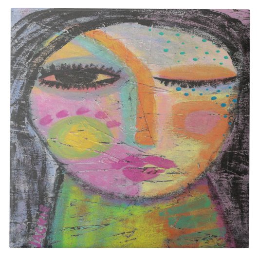 デイドリーム抽象芸術絵画アクリルOSBボード タイル (正面)