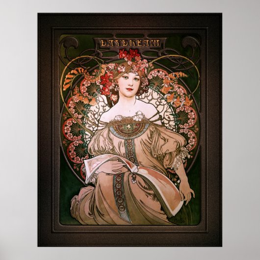 デイドリームc1896byアルフォンスミュシャ ポスター (正面)