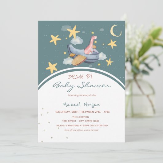 デイノ航空宇宙スターズベイビーシャワー駆動 招待状 (スタンド正面)