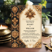 デイパレスヒンディヘンナメーンディインディアンスタイル結婚ズ 招待状