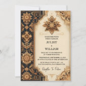 デイパレスヒンディヘンナメーンディインディアンスタイル結婚ズ 招待状 (正面)