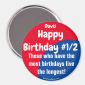 デイビスハッピーバースデー#1/2磁石 マグネット (正面/裏面)