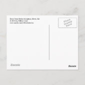 デイビス駅の彫刻 ポストカード (裏面)