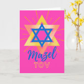 デイビッはっきりしたドのカラフルマゼルトフ星 カード (黄色い花)