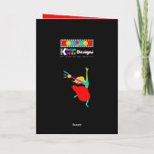 デイビックダンサーバッファロープレイドグリーティングカード サンキューカード (裏面)