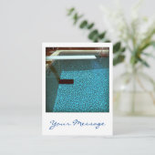 デイビッドのプール0916カスタムコンピュータ3dアートポストカード ポストカード (スタンド正面)