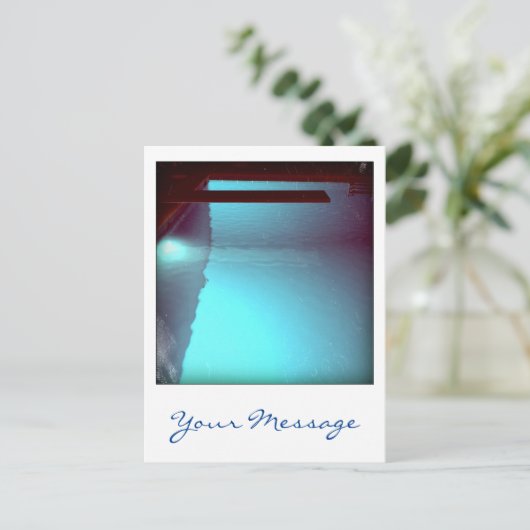 デイビッドのプール09d07カスタムコンピュータ3dアートポストカード ポストカード (スタンド正面)